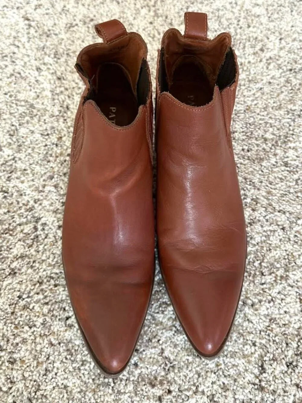 Patina Leather Dakota Western Ankle Boot Tucson Cognac